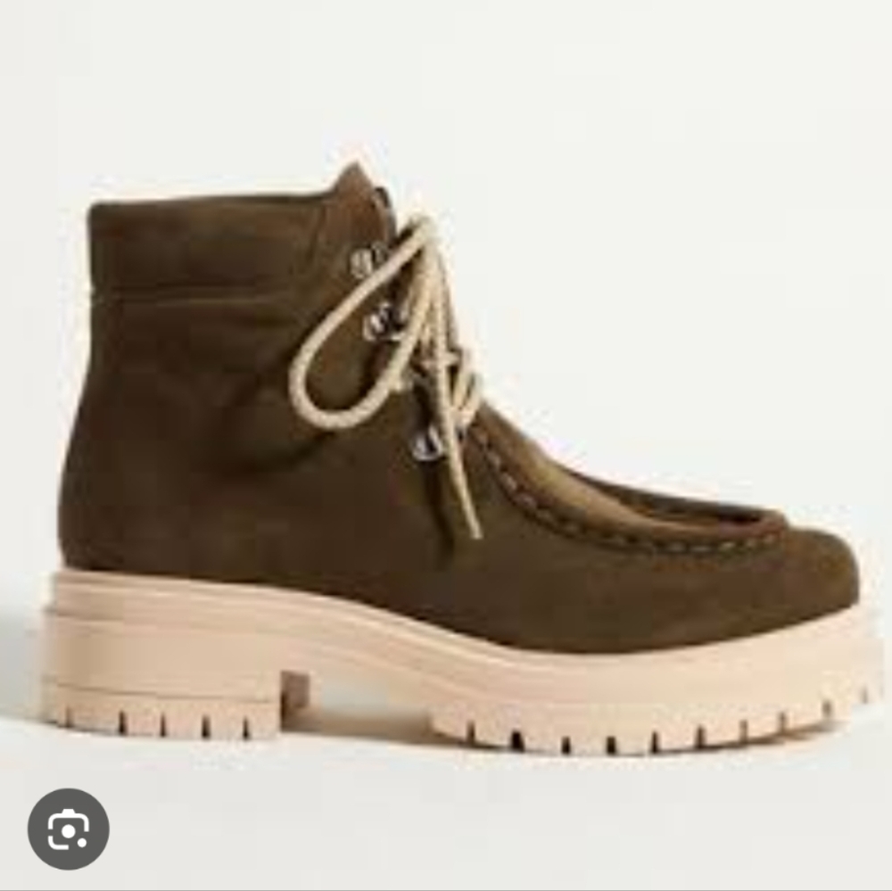 ANTHROPOLOGIE Pilcro Green Suede Boots, Sz 39. - Picture 1 of 15